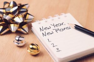 A notepad to try and refine your new year's resolution!