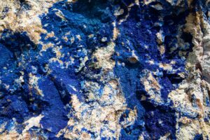 Lapis Lazuli in a wall of stone